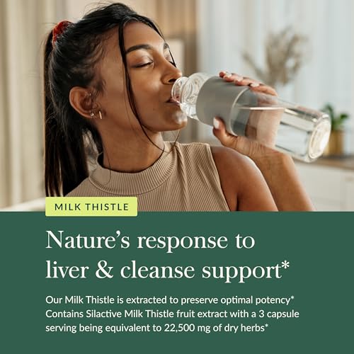 Gaia Herbs Milk Thistle - Liver Supplement & Cleanse Support for Helping to Maintain Healthy Liver Function* - 120 Vegan Capsules (40-Day Supply)