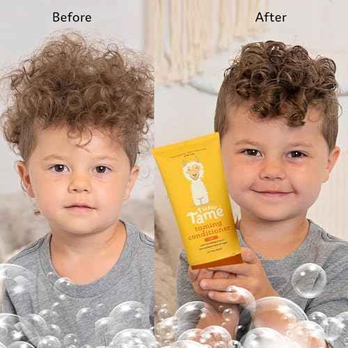 T is for Tame Taming Conditioner for Kids ? Natural Curly Hair Conditioner with Jojoba & Sunflower Oil ? Detangles, Softens & Controls Frizz ? Plant-Based, Vegan & Hypoallergenic ? 5.07 fl oz