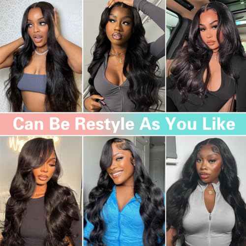 ABALON 13x6 Body Wave Lace Front Wigs Human Hair 200% Density 22 Inch HD Lace Frontal Wigs Human Hair Pre Plucked Body Wave Wig Glueless Wigs for Women Brazilian Virgin Wigs