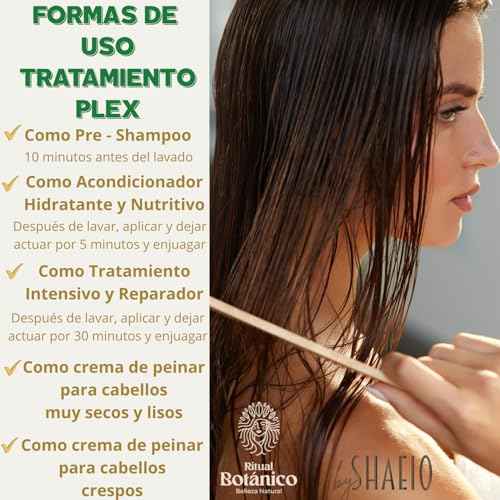 RITUAL BOTANICO KIT Ultrareparador y Acelerador de Crecimiento S.O.S. Shampoo de Cebolla y Arg?n + Tratamiento Intensivo PLEX con Banano y Aguacate 100% Colombiano.