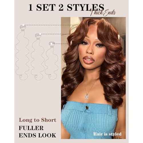 Kapelli Brown Human Hair Bundles 20 22 24 Inch Body Wave Brown Bundles Human Hair 12A 100% Unprocessed Brazilian Virgin Hair 3 Bundles Light Chocolate Color Body Wave Hair Extension Color 4