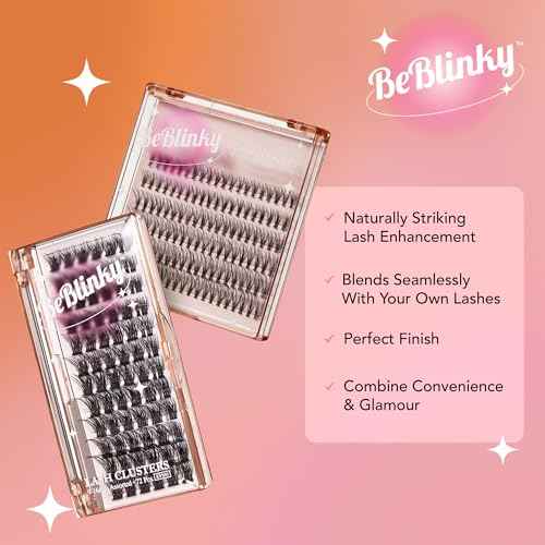False Eyelashes, Lash Extension Kit 01, 9mm-16mm, Wide Band, Easy to Apply and Remove, No Damage to Natural Eyelashes, 72 Lash Clusters - Natural