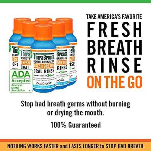 TheraBreath Dentist Formulated Fresh Breath Oral Rinse, Mild Mint & ICY Mint, 3 Fl Oz (Packs of 6)