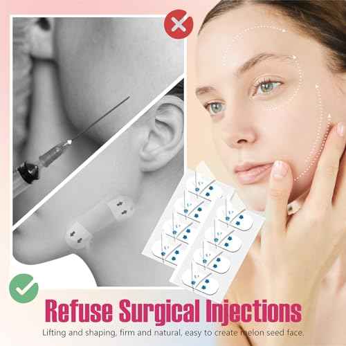 Face Lift Tape, Face Lift Tape Invisible, Face Tape Lifting Invisible, Face Tape Instantly Lifts Sagging Skin Around The Face, Hides The Double Chin and Creates A v-Shaped Face 60PCS