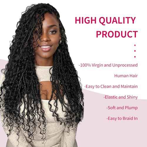 Deep Wave Bulk Human Hair for Braiding 10A Brazilian Curly Human Hair 100 percent Human Hair 2 Bundles No Weft micro Human Braiding Hair for Boho Braids Virgin Hair Extension(Natural Black, 100g 24")