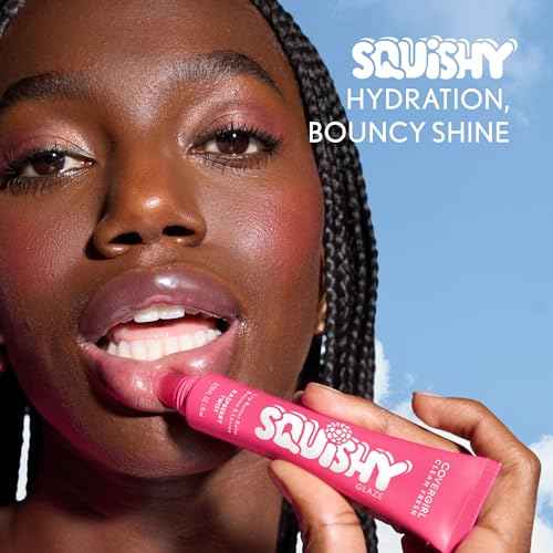 COVERGIRL Clean Fresh Squishy Glaze Lip Butter Balm, Flavored, Non-Sticky, with Vitamin E & Shea Butter ? 140 Toasted Vanilla (Sheer Beige)