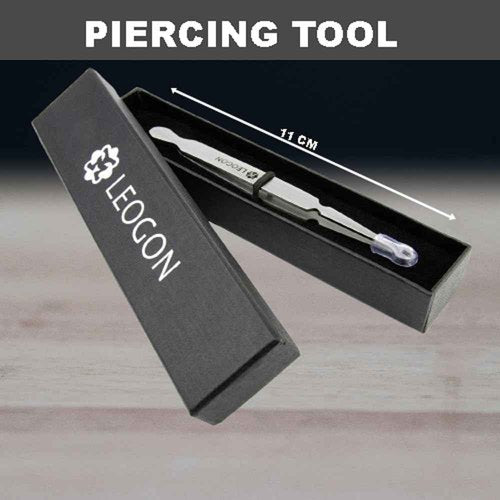 Leogon Piercing Tweezer Ball Grabber Tool | Stainless Steel Piercing Clamps Pliers for Tongue Rings, Labret, Earrings & All Piercings (4.5")