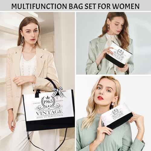 30th 40th 50th 60th Birthday Gifts for Women, Birthday Gifts for Her Mom Wife Sister Grandma, Vintage Tote Bag & Poster