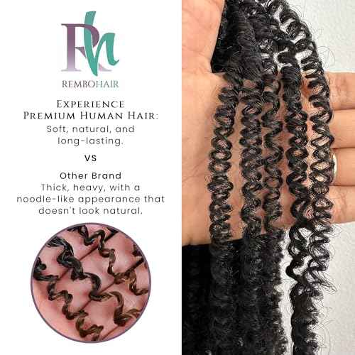 Yanky twists Premium Hand Made Yanky Twist Crochet Hair | 10 inches Black | Curly mini Spring Passion Twist | Short, Pre-Looped Crochet lightweight Braids | 5 Packs - Black