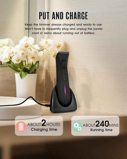 Manscaper for Men, Groin Trimmer for Men and Women, Body Hair Trimmer and Ball Trimmer with Light, Pubic Hair Shaver, Manscape Kit, 7 Precisions, Waterproof Wet / Dry Grooming, 240 Minutes Shaving