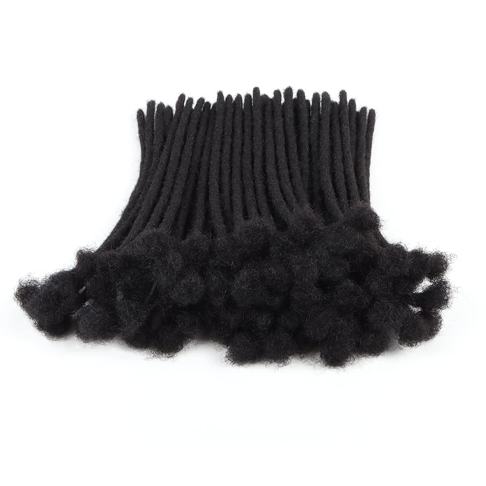 Orientfashion Human Hair Dreadlock Extensions,Locs Extensions Human Hair, Regular Loc Extensions Human Hair,Natural black can be bleached and dyed(8inch 0.6cm 60locs,1b)