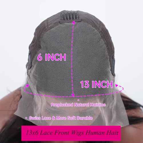 Highlight Honey Blonde Deep Wave Lace Front Wig 13¡¿6 Ombre P4/27 Highlight colored Lace Front Wigs Human Hair Pre Plucked Bleached Knots 200% Density (13x6 Honey Deep, 18 inch)