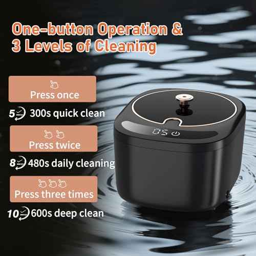 Ultrasonic Retainer Cleaner Machine, Dental Cleaning Pod, 45kHz Retainer Cleaning with 230ML Capacity for Dentures, Aligner, Mouth Guards, Braces, Jewelry, Nightguard & All Dental Appliances