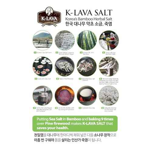 K-LAVA SALT?Korea's No.1 Bamboo Salt?Purple 9X, Crystal, 8.47 Ounce