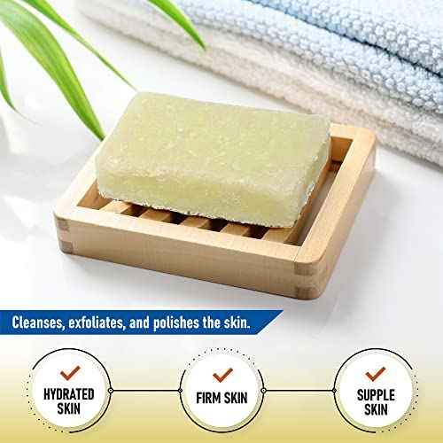 T.Taio Esponjabon Mother of Pearl Soap Sponge - Revitalizing Shower Scrubber for Bath Wash & Oil Removal - Bathroom Essentials with Fresh Scents - Oat with Mini