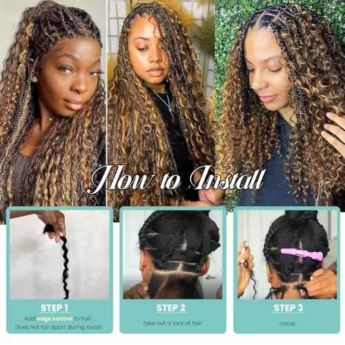 Human Braiding Hair Deep Water Wave Bulk Human Hair 4/27 Wet and Wavy Human Hair Bundles for Braiding No Weft 12A Brazilian Virgin Human Braiding Hair for Boho Braids 2 Bundles/Pack 30 Inch 100G