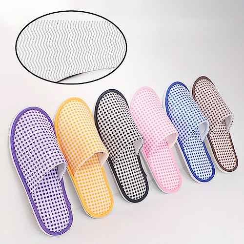 Maeline Spa Slippers, Non Slip Disposable Wholesale Bulk Hotel Slippers for Guests, Multi Color Reusable House Slippers, Indoor, Bathroom, Bedroom, Travel Slippers for Women, Men, Unisex