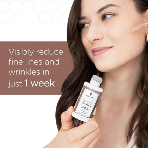 BEE and YOU Anti Aging, Anti Wrinkle Face Cream Serum, Dark Spot Remover, Moisturizer, Pore Minimizer Skin Care, Bee Propolis Extract, Raw Honey, Bee Venom and Hyaluronic Acid, 1.0 fl. Oz
