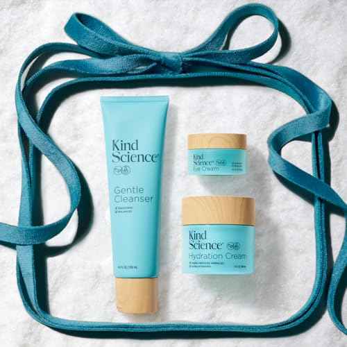 Kind Science 3-Piece Skin Care Set, Gentle Cleanser, Hydration Cream, Eye Cream - Essential Anti Aging Trio - Anti Aging Skin Care Set for Women - Paraben, Dye & Fragrance Free, Cruelty Free
