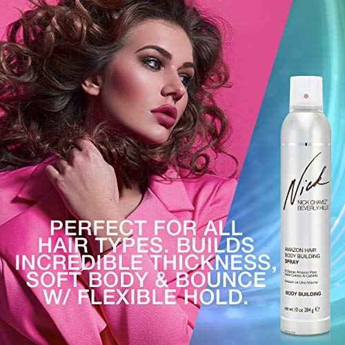 Nick Chavez Beverly Hills Premium Amazon Hair Body Building Mist - Styling, Texture, and Volumizing Hair Spray - 10oz