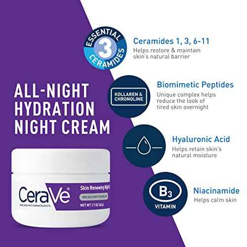 CeraVe Vitamin C Serum and Night Cream Skin Care Set, Brightening Serum with 10% Pure Vitamin C & Night Moisturizer with Peptides + Hyaluronic Acid, Travel Essentials, 1oz Vit C + 1.7oz Moisturizer