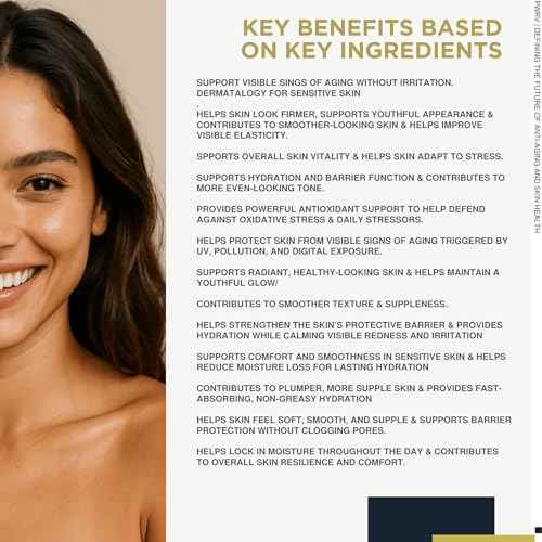 Sensitive Skin Anti-Aging Premium Barrier Serum, BioTech Patented Plant Stem Cell, Astaxanthin, Beta-Glucan, Ceramides, Squalane, Fragrance-Free Hydrating Moistorizing | The New Skin Care by PowerV¢â