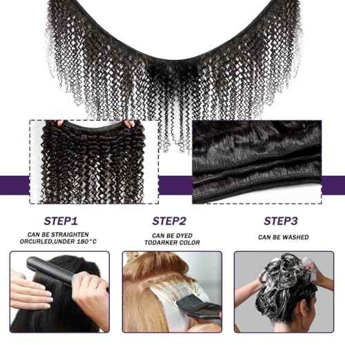 12A Water Wave Human Hair (20 22 24 Inch) 100% Unprocessed Deep Curly Weave Brazilian Human Hair Bundles Full And Thick Virgin Raw Hair Extensions Natural Color