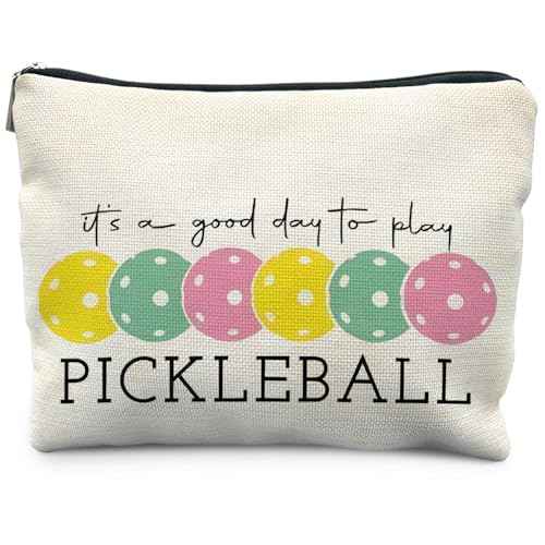 Pickleball Gifts for Women, Pickleball Makeup Bag Cosmetic Pouch, Pickleball Accessories Women