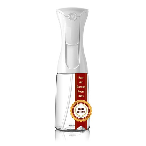 Mistifi Continuous Ultra Fine Mist Spray Bottle – Refillable Water Mister for Hair, Hairstyling, Barber, Salon, Plants, Cleaning, Skincare (200ml 1Pc, Transparent bottle)