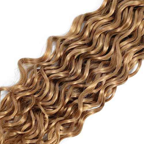 Honey Blonde Human Hair Bundles Color 27 Brazilian Water Wave 3 Bundles Unprocessed Virgin Hair 24 26 28 Inch