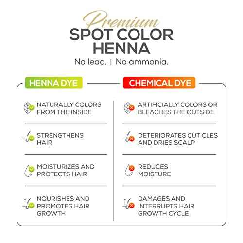 Parallel Products Henna Hair Color Kit - Complete Tint Kit for Professional Spot Coloring - Covers Grays and Roots - Color Palette Included