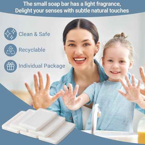 Kacctyen 600 Pcs 0.35oz Mini Bar Soap Bulk Individually Wrapped Bulk Hand Hotel Soap Bars Travel Size Toiletries for Hospitality Guest Bathroom Vacation Rentals