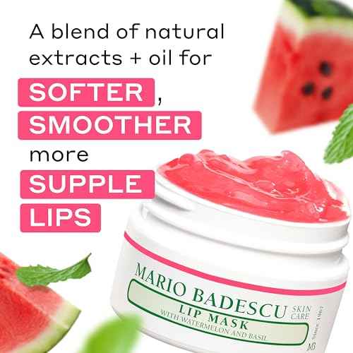 Mario Badescu Lip Mask, Overnight Lip Treatment Enriched With Skin Softening Coconut Oil and Hydrating Shea Butter