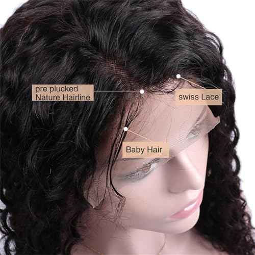 14 Inch Bob Wig Human Hair Kinkycurly Wig Human Hair 13x4 Lace Front Wigs 200 Density Glueless Wigs Human Hair Pre Plucked With Baby Hair Kinky Curly Short Bob Wigs For Black Women