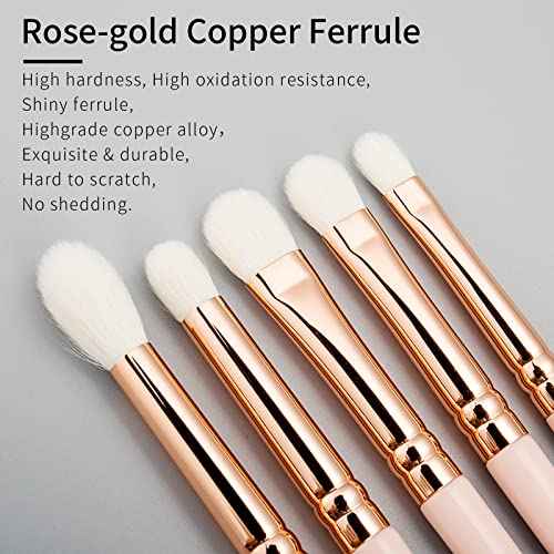 Natural Goat Hair Eye Shadow Brush Set Professional, Blending Eyeshadow Brush Set with Case, Small Nose Contour Brushes, Natural Hair Eyeshadow Brushes, Eye Brush, Eyeshadow Blending Brush.