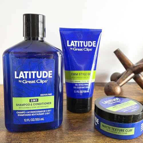 GREAT CLIPS LATITUDE Daily Hydrating Shampoo | Men's Shampoo that Promotes Full + Healthy Hair | For All Hair Types | 32oz