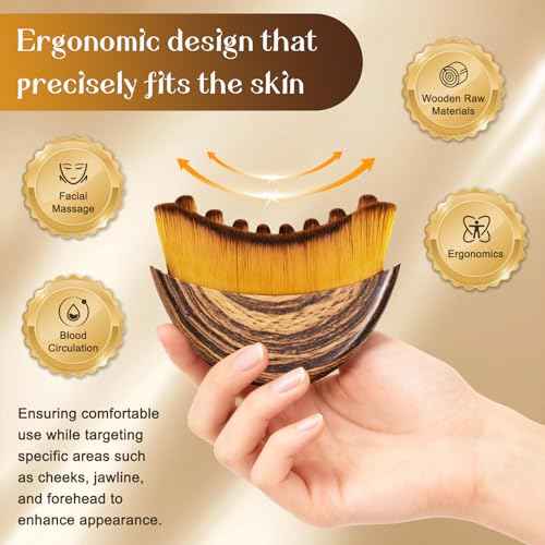 New Lymphatic Contour Face Brush, Lymphatic Drainage Massager for Face, Chin & Jawline Sculpting, Ergonomically Designed to Fit The Skin Precisely and Relieve Fatigue