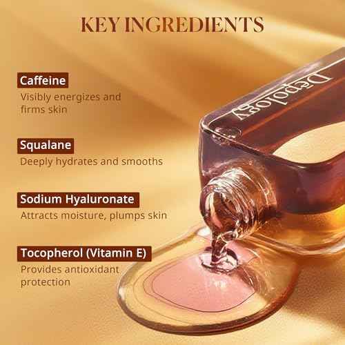 depology Caffeine Body Firming Serum Oil ? Non-greasy Hydrating Body Glow Dual-Phase Oil for Dry, Aging Skin with Gua Sha Tool ? Skin Tightening Oils with Squalane, Camellia & Caffeine ? 5.07 fl oz