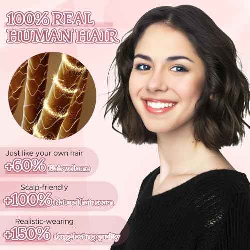 SEGO Human Hair Topper Double-Layer Hand-Stitched Thinning Hair Toppers for Women 360¡Æ3D Coverage Toppers Hairpieces Add Volume,11inch #4P27 Medium Brown Mixed Dark Blonde,20g