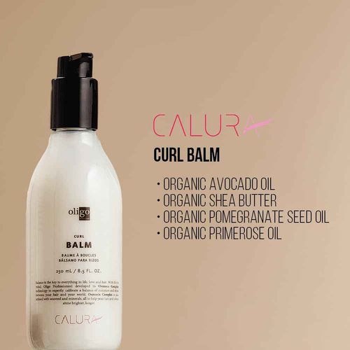 Oligo Professionnel - Calura Curl Balm - Defining Cream for wavy and curly hair - Curl enhancer - Sulfate & Paraben free - Control frizz with conditioning ingredients - 8.5oz