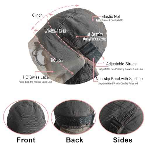 28 Inch 13x6 Body Wave Lace Front Wigs Human Hair Pre Plucked Glueless Wigs Human Hair 180% Density Body Wave 13x6 HD Transparent Frontal Wigs Human Hair Lace Front Wigs for Black Women