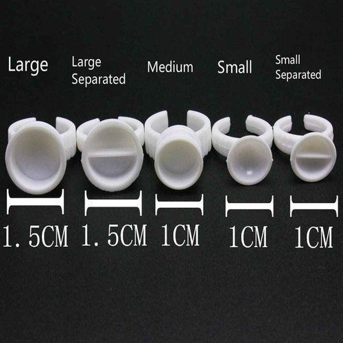 Tattoo Ink Caps Cups -100PCS Tattoo Rings Cups Disposable Tattoo Holder, Microblading Pigment Glue Rings Tattoo Ink Holder for Semi Permanent Makeup(Large)