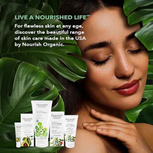 Nourish Organic Moisturizing Face Cleanser for All Skin Types, Watercress + Cucumber Face Wash, Fragrance-Free, 6 Oz (Pack of 2)