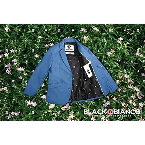 Black n Bianco Boys Slim Fit Suit Rosefia Style Five Piece Set