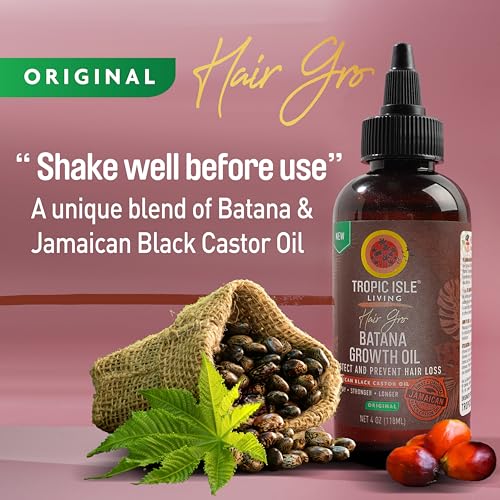 Tropic Isle Living Hair Gro Batana Growth Oil Collection (4 oz, Original)
