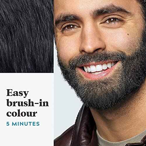 JUST FOR MEN Mustache & Beard Color Gel, Real Black M-55, 1 Each (4 Pack)