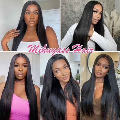 Injected Clip in Extension Human Hair Straight Clip Ins for Women Brazilian Injected Clip ins Human Hair Natural Color 8 Pcs with 18 Clips 120g/Set (16 inch)