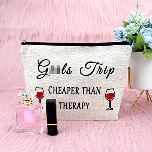 Girls Trip Gift Makeup Bag for Sister Weekend Getaway Cosmetic Case