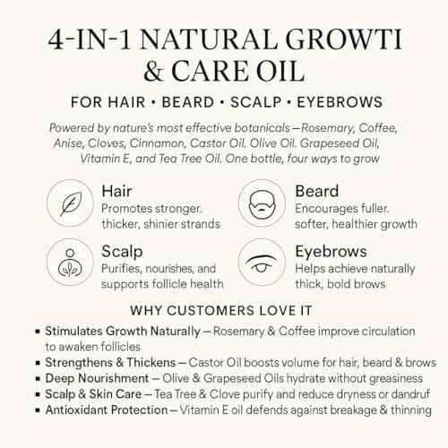 Clean Ingredients Hair Oil - Hair Serum,Natural Herbal Extract, Castor Oil Hair Loss, Rosemary,Coffee Scalp Stimulator Serum, Tik Tok