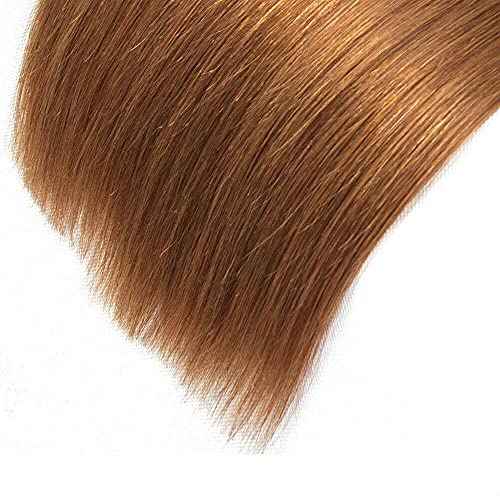 #30 Brown Bundles Human Hair Straight Bundles 22 24 26 Inch Light Brown Straight Bundle Human Hair Extensions Unprocessed Virgin Remy Hair 3 Bundle 50 Gram Per Bundle